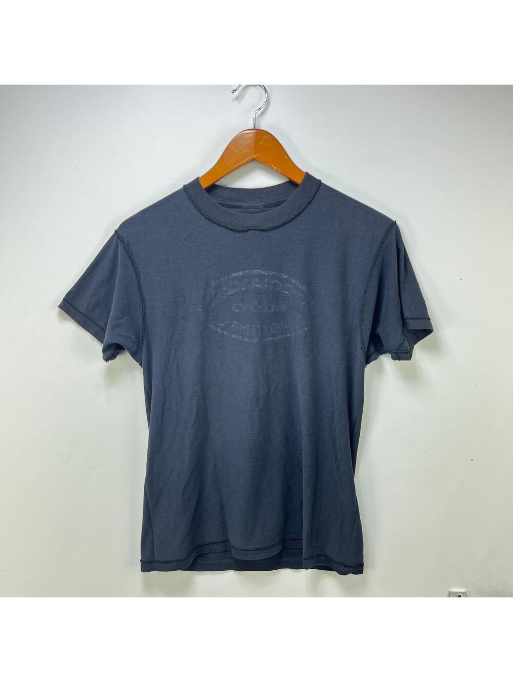 Vintage 80s Hanes Faded Inside Out Shirt Large Blank Stitch